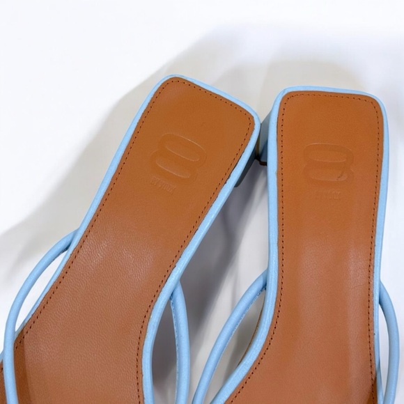 8 By Yoox Sky Blue Low Block Heels - Picture 5 of 7